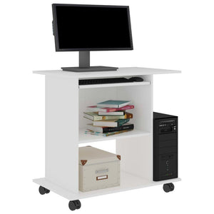 vidaXL Computer Desk White 80x50x75 cm Chipboard TapClickBuy