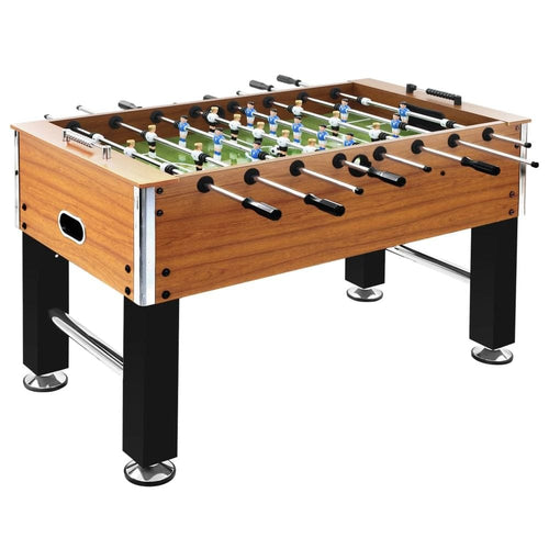 vidaXL Football Table Steel 60 kg 140x74.5x87.5 cm Light Brown and Black TapClickBuy