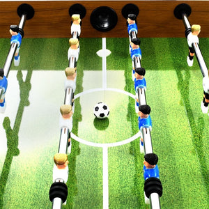 vidaXL Football Table Steel 60 kg 140x74.5x87.5 cm Light Brown and Black TapClickBuy