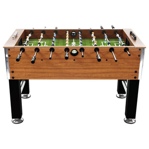 vidaXL Football Table Steel 60 kg 140x74.5x87.5 cm Light Brown and Black TapClickBuy