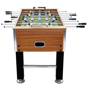 vidaXL Football Table Steel 60 kg 140x74.5x87.5 cm Light Brown and Black TapClickBuy