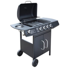 Load image into Gallery viewer, vidaXL Gas Barbecue Grill 4+1 Cooking Zone Black TapClickBuy