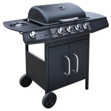 Load image into Gallery viewer, vidaXL Gas Barbecue Grill 4+1 Cooking Zone Black TapClickBuy