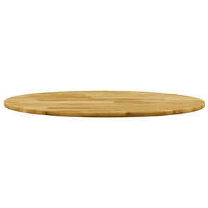 vidaXL Table Top Solid Oak Wood Round 23 mm 600 mm TapClickBuy