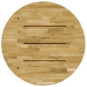 vidaXL Table Top Solid Oak Wood Round 23 mm 600 mm TapClickBuy
