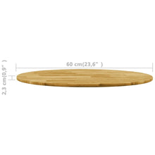 Load image into Gallery viewer, vidaXL Table Top Solid Oak Wood Round 23 mm 600 mm TapClickBuy