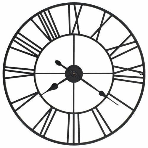Vintage Wall Clock with Quartz Movement Metal 80 cm XXL TapClickBuy