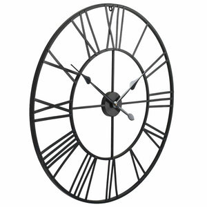 Vintage Wall Clock with Quartz Movement Metal 80 cm XXL TapClickBuy