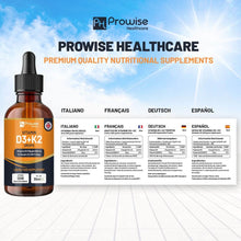 Load image into Gallery viewer, Vitamin D3 4000iu + K2 MK7 25µg Orange Liquid Drops I High Strength 30ml Bottle TapClickBuy