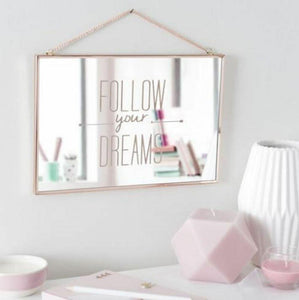 Wall Mirror 20cm X 30cm X 1cm Decorative Follow Your Dream Mirror TapClickBuy