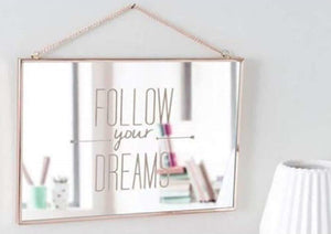 Wall Mirror 20cm X 30cm X 1cm Decorative Follow Your Dream Mirror TapClickBuy