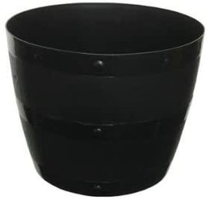 Whitefurze 50cm Black Barrel Planter TapClickBuy