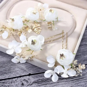 Women Flower & Butterfly Hair Comb Floral Hair Pin Clip Wedding Bridal Hair TapClickBuy